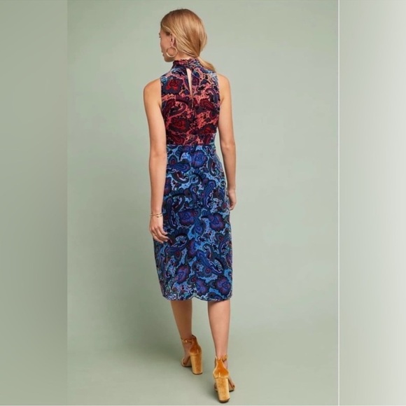 Moulinette Soeurs Anthropologie Rumie Velvet Dress women’s size 2 - Picture 2 of 11